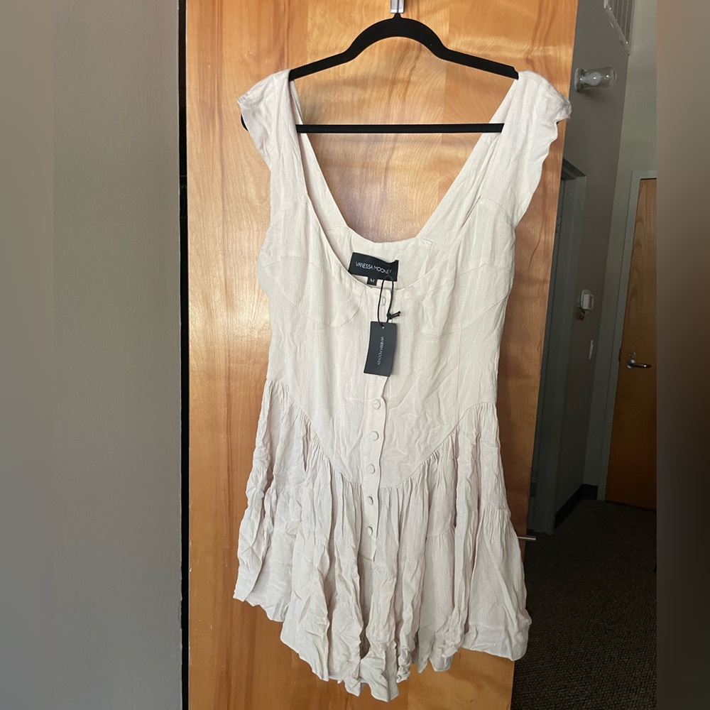 VANESSA MOONEY THE ELISABETH ROMPER DRESS - IVORY